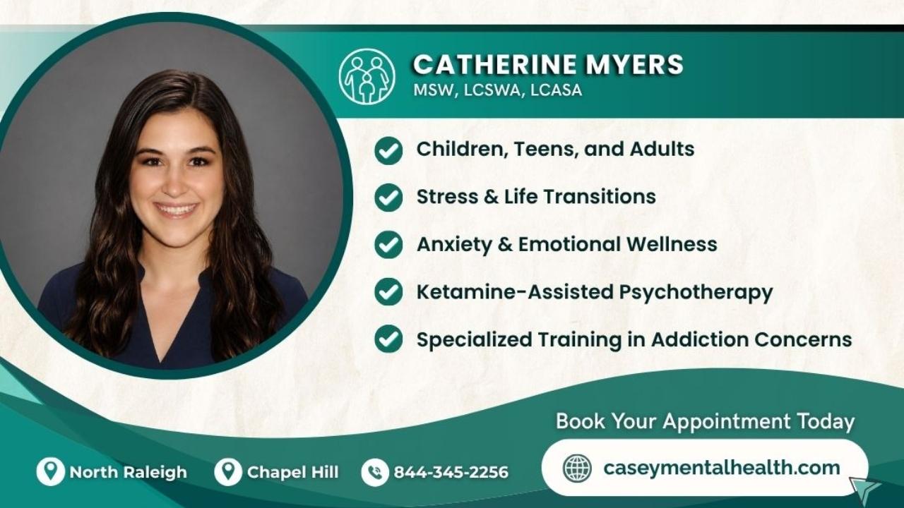 Catherine Myers, mental health provider offering therapy in Raleigh and Chapel Hill, NC